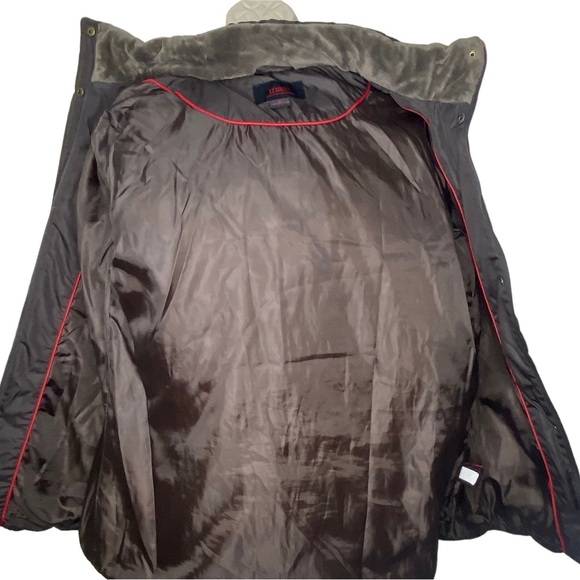 Macintosh New England Women's Quilted Winter Coat M Brown Removable Hood Zipper - Picture 13 of 15